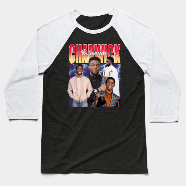 VINTAGE CHADWICK BOSEMAN BOOTLEG STYLE Baseball T-Shirt by Archer Expressionism Style